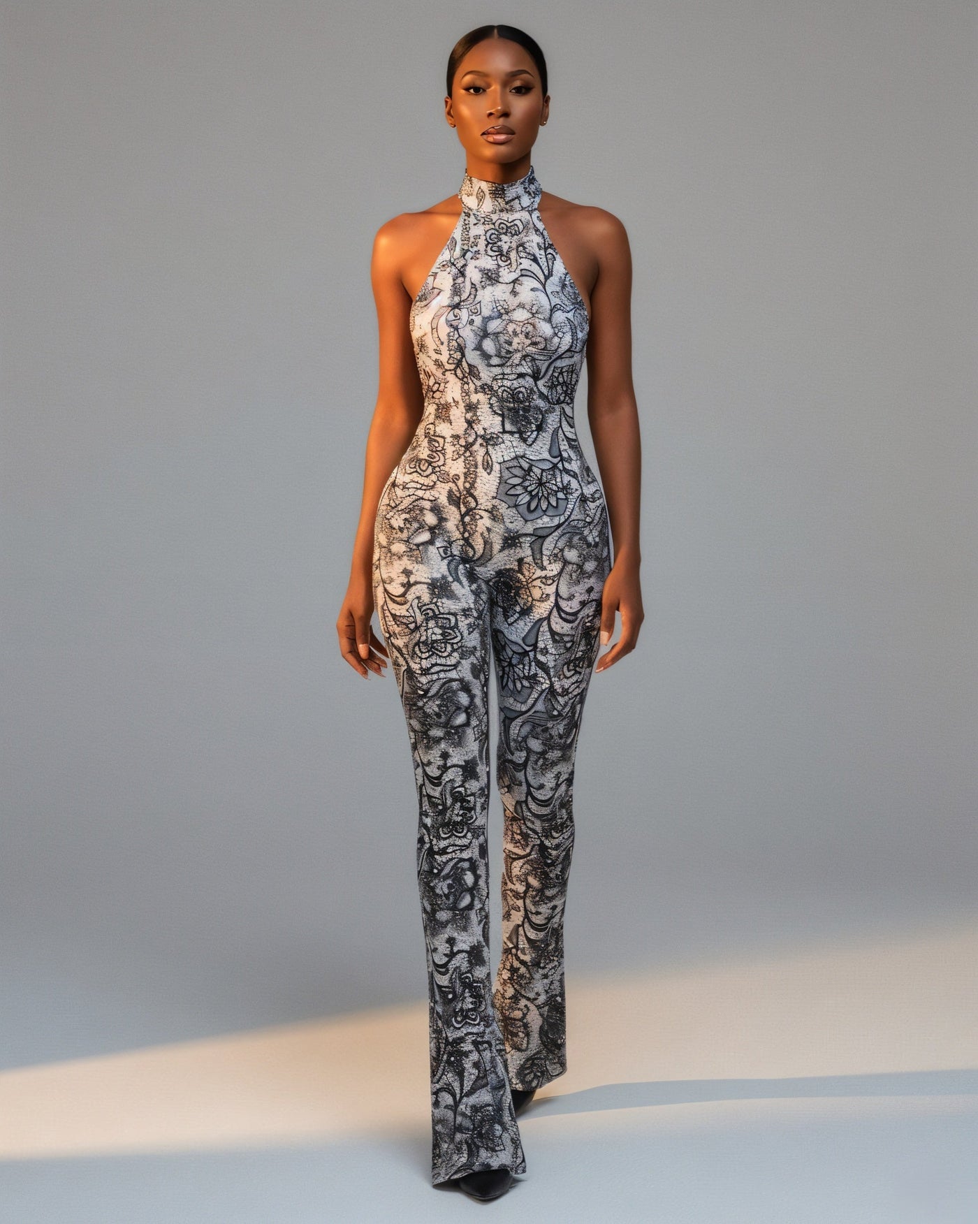 TALA Floral Backless Jumpsuit