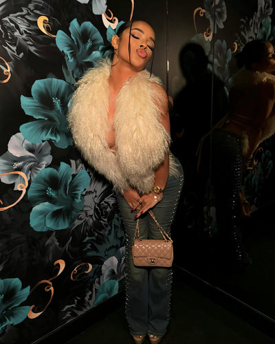 KAREYA Faux Fur Vest Top