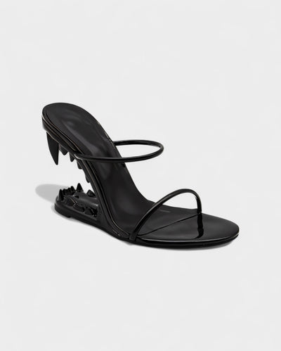 MALAYA Fang Sculpted Heel Sandals