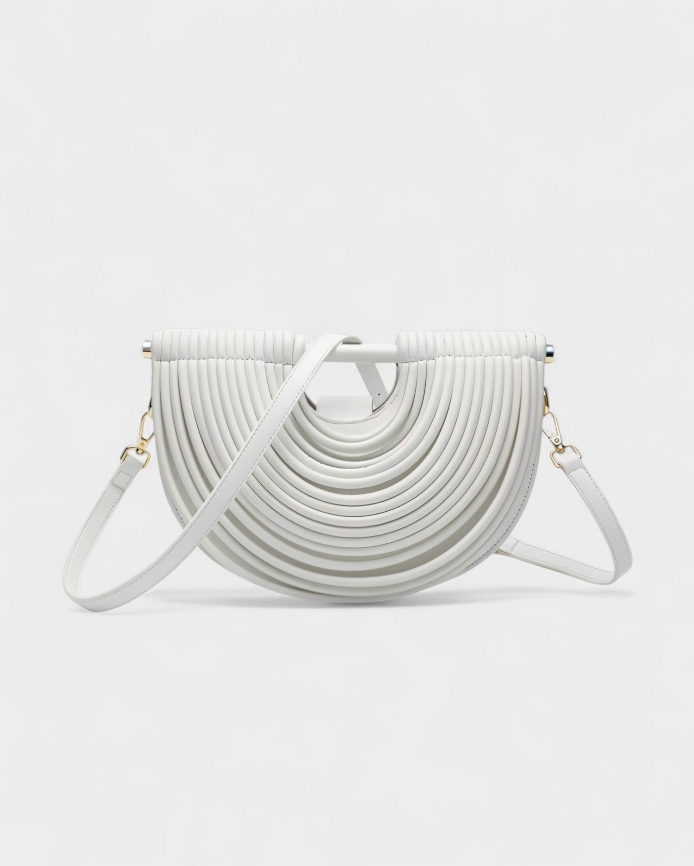 CANYA Textured Half-Moon Crossbody Clutch