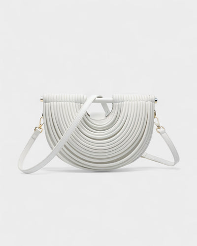 CANYA Textured Half-Moon Crossbody Clutch