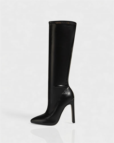 CHARLIE Faux Leather Knee-High Boots