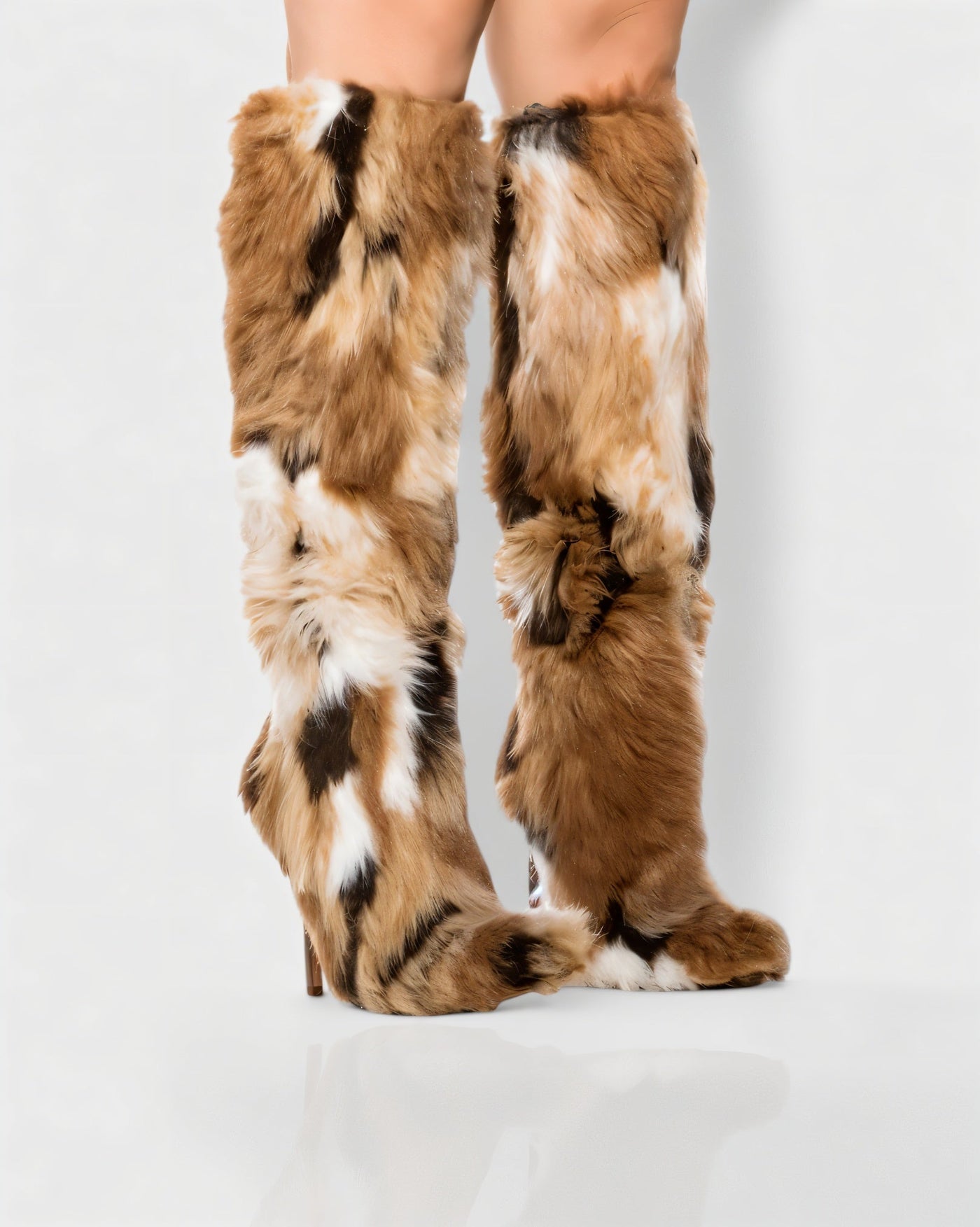 ALBA Multicoloured Faux Fur Boots