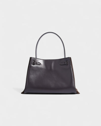 SOLARA Faux Suede Buckle Strap Tote Bag