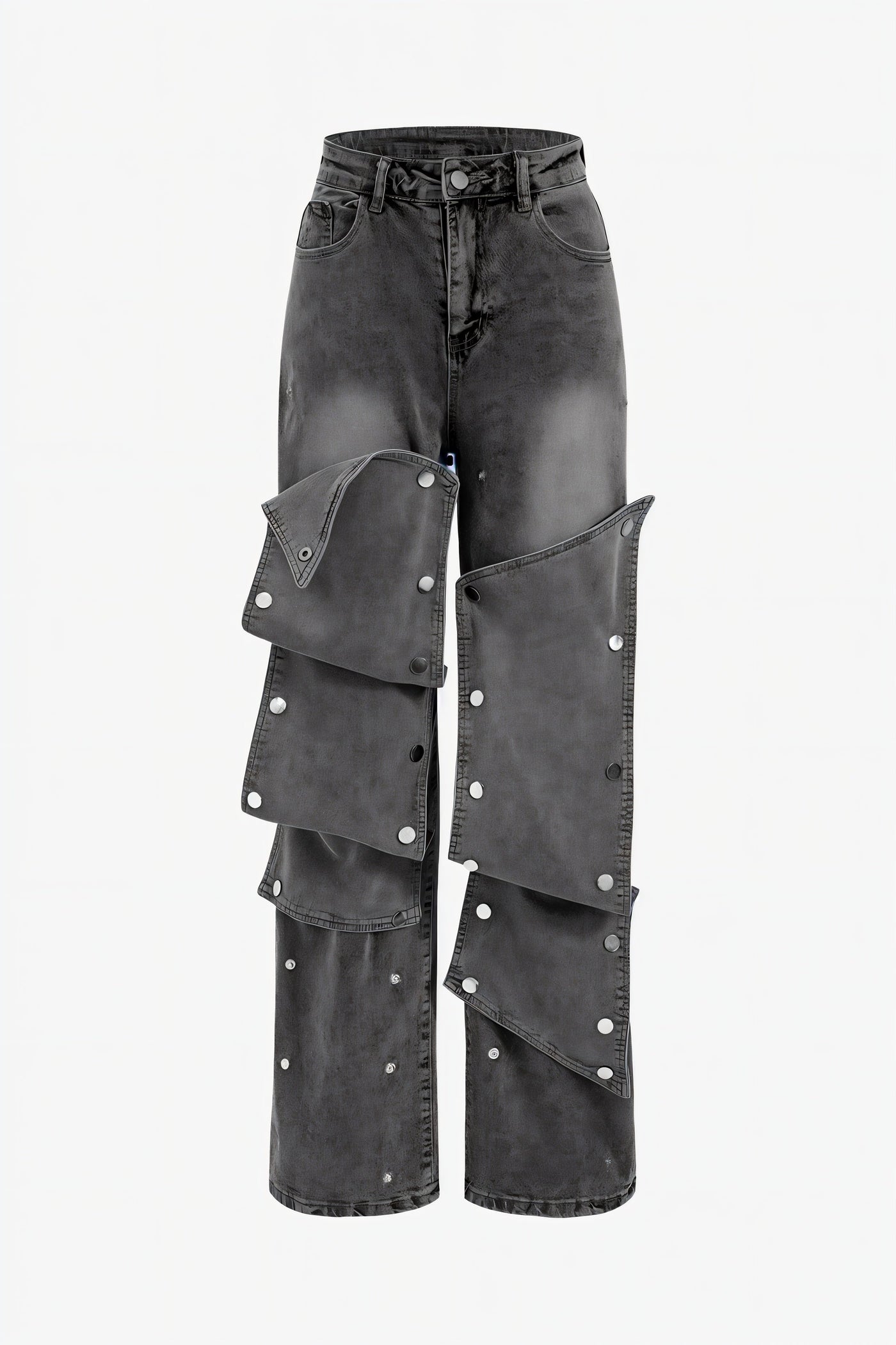 MAEVE Button Baggy Jeans