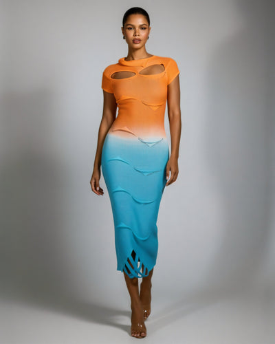 CAMILLA Ombre Knit Maxi Dress
