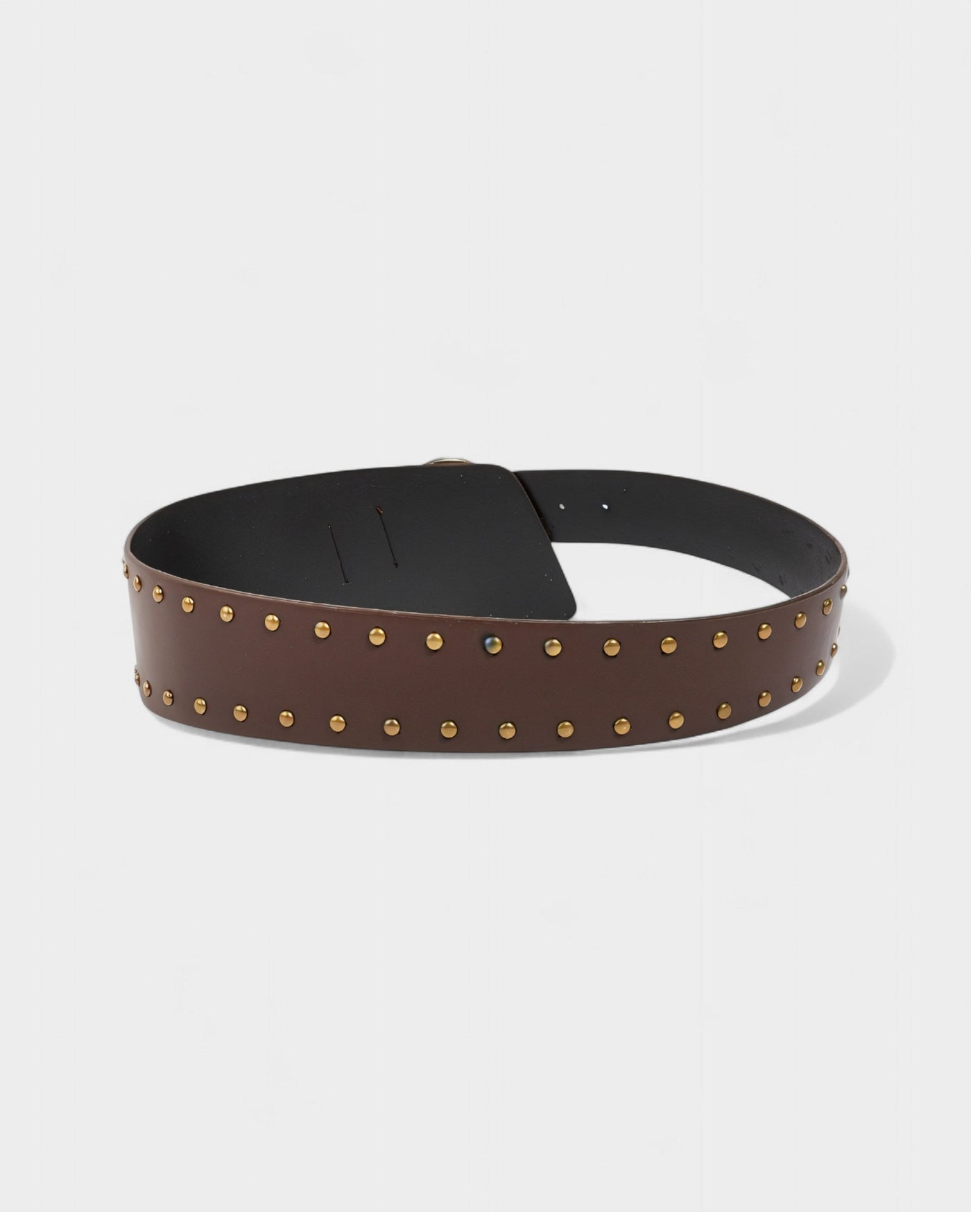 AYYZEL Faux Leather Wide Studded Belt