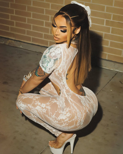 KALINA Open Back Lace Jumpsuit