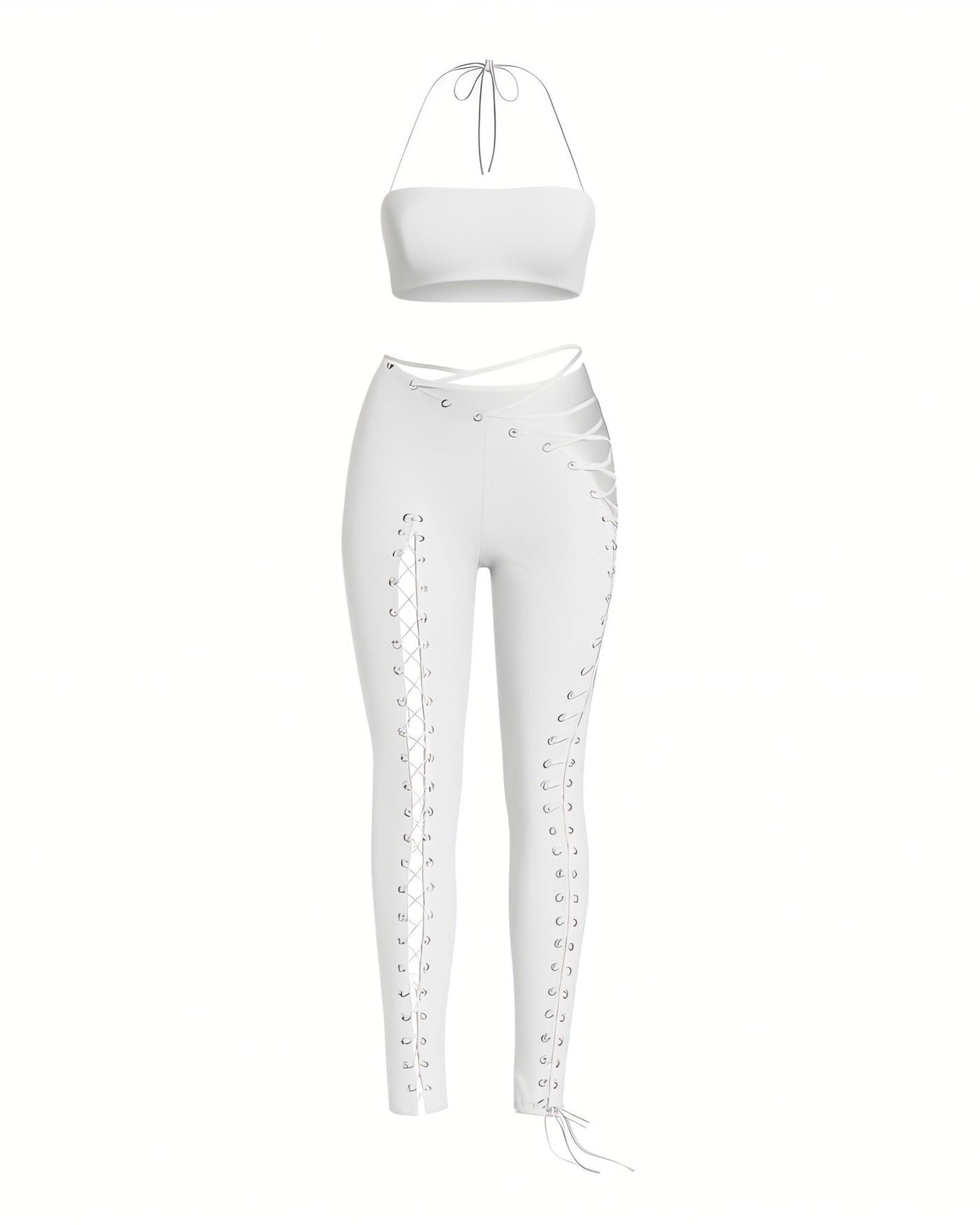 SORELA Crop Top & Lace-up Pants Set