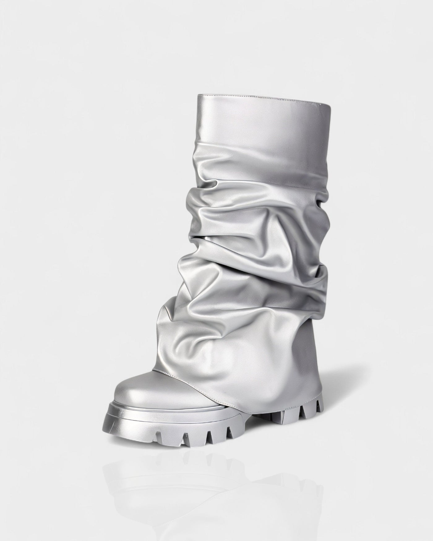 CRISTINA Slouchy Platform Mid-Calf Boots