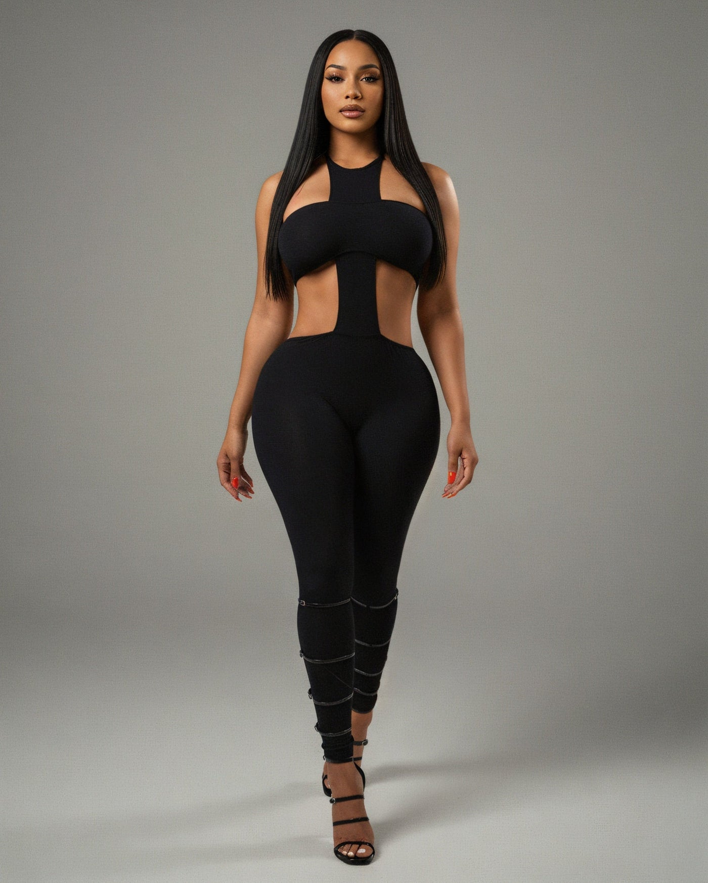 ZAYANI Cutout Halter Jumpsuit