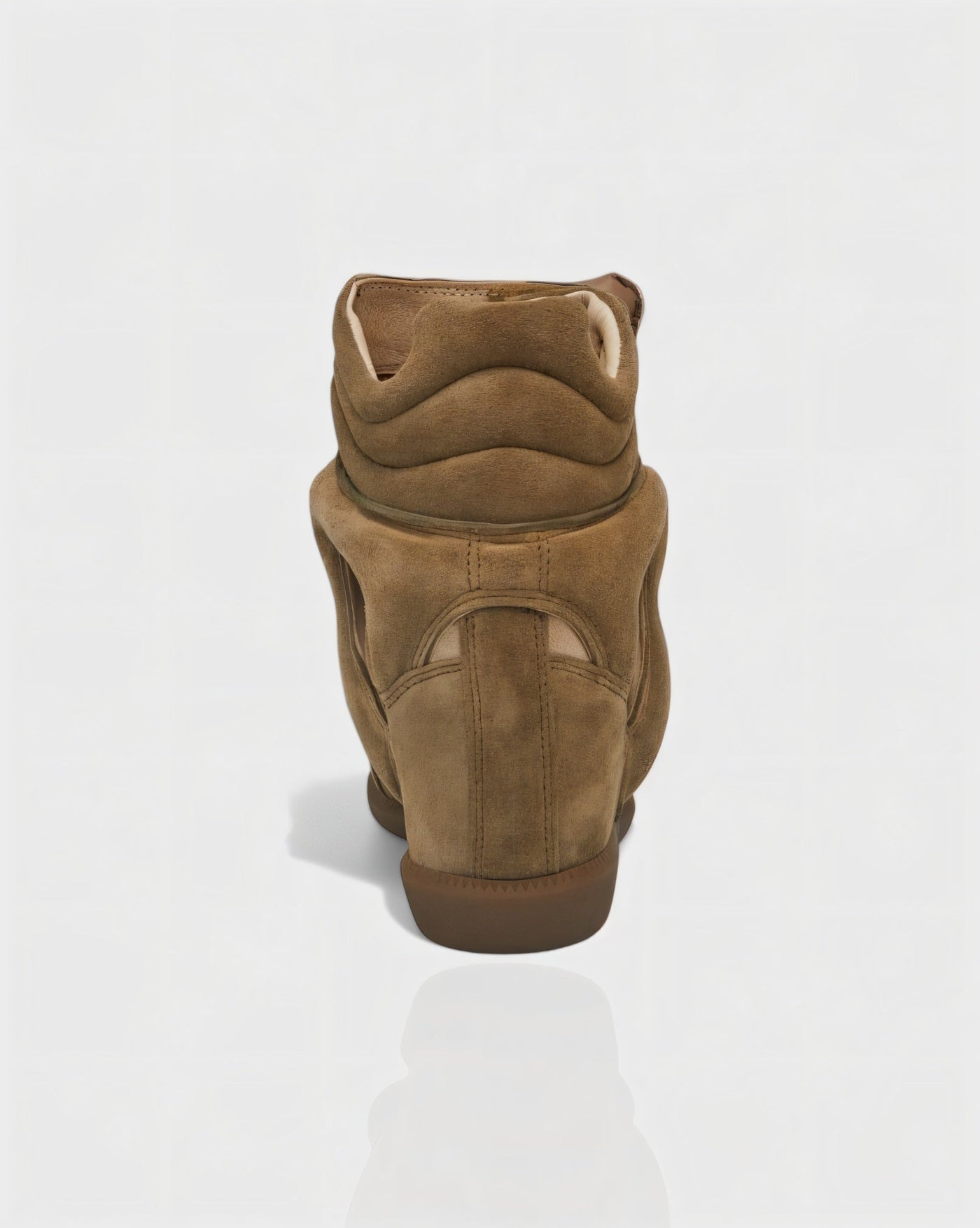 AZURA Suede High-Top Wedge Sneakers