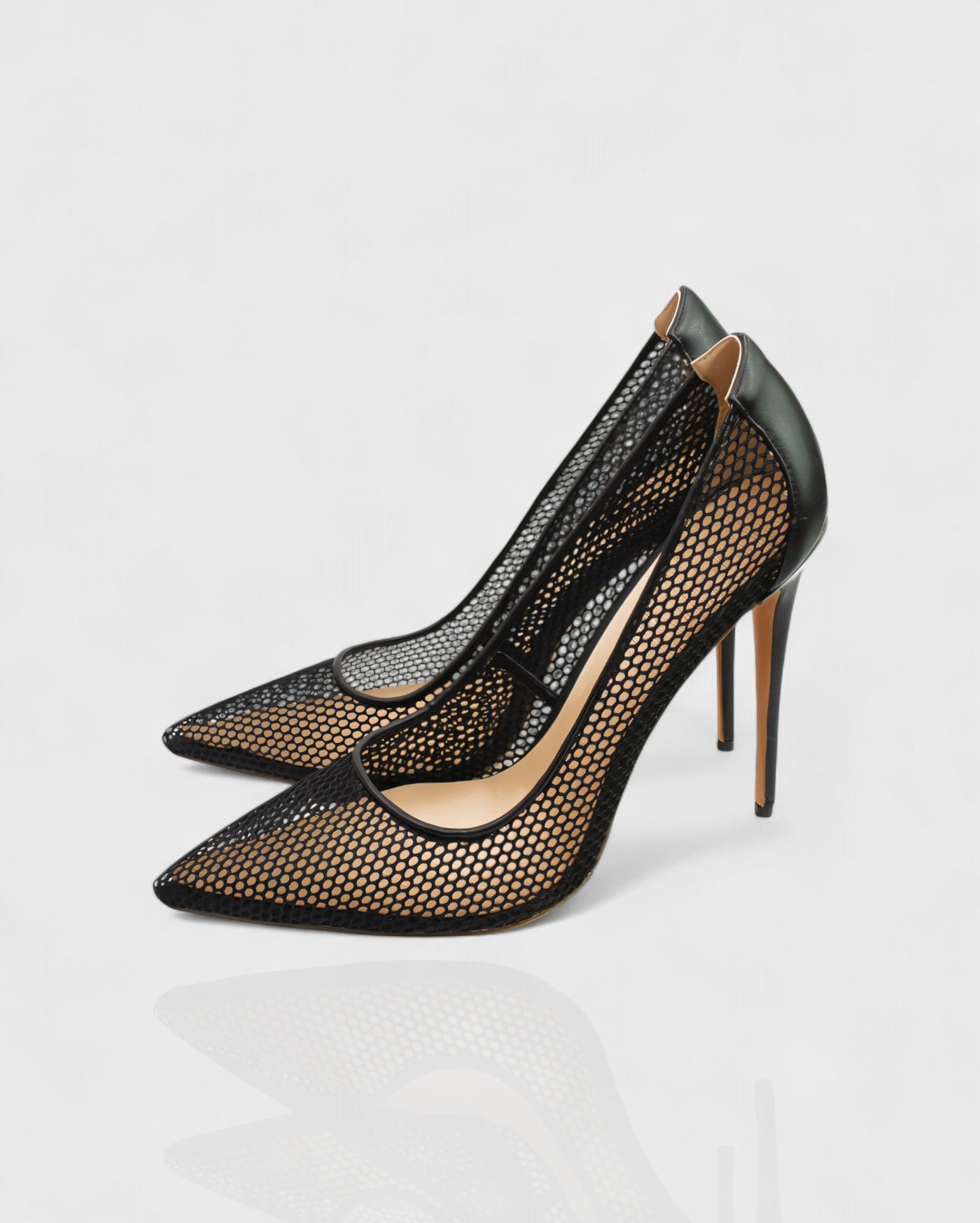 HIYARA Mesh Net Stiletto Heels