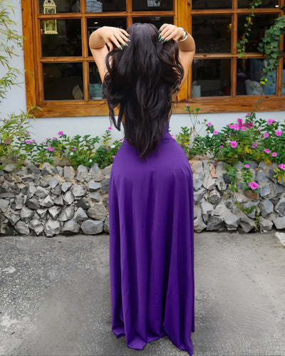 LORAINE Ruched Waist Maxi Dress