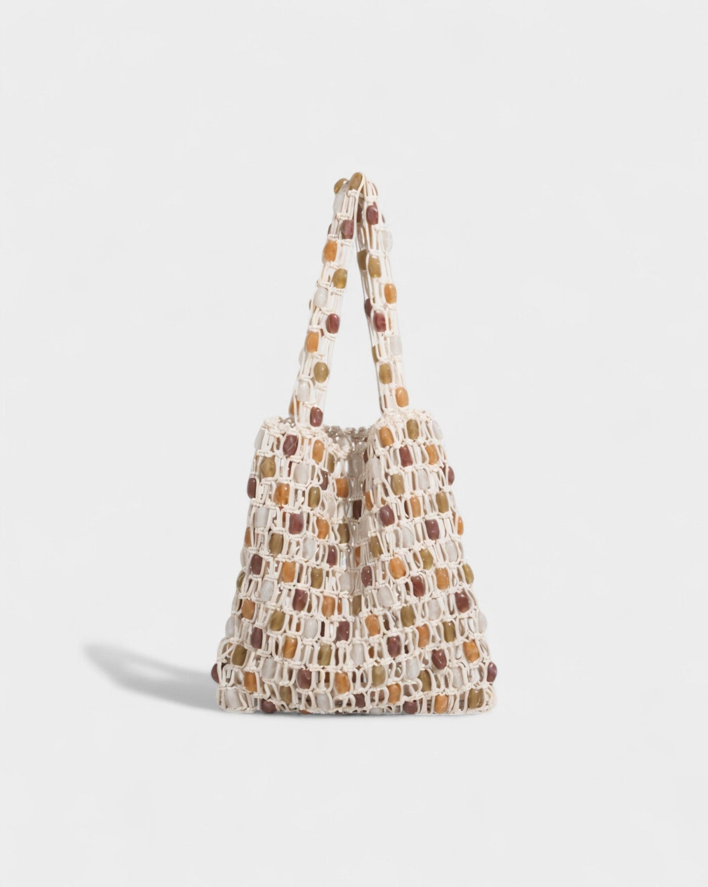 LORENZA Beaded Net Shoulder Bag