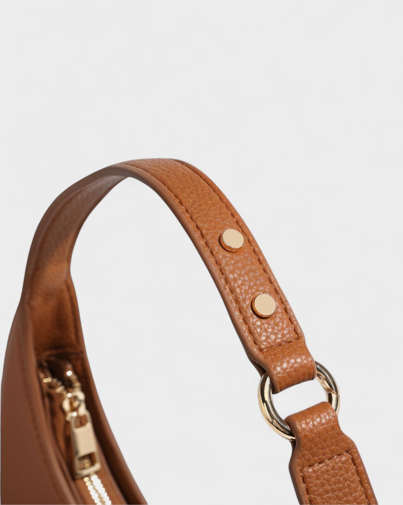 BELVIA Faux Leather Crescent Bag