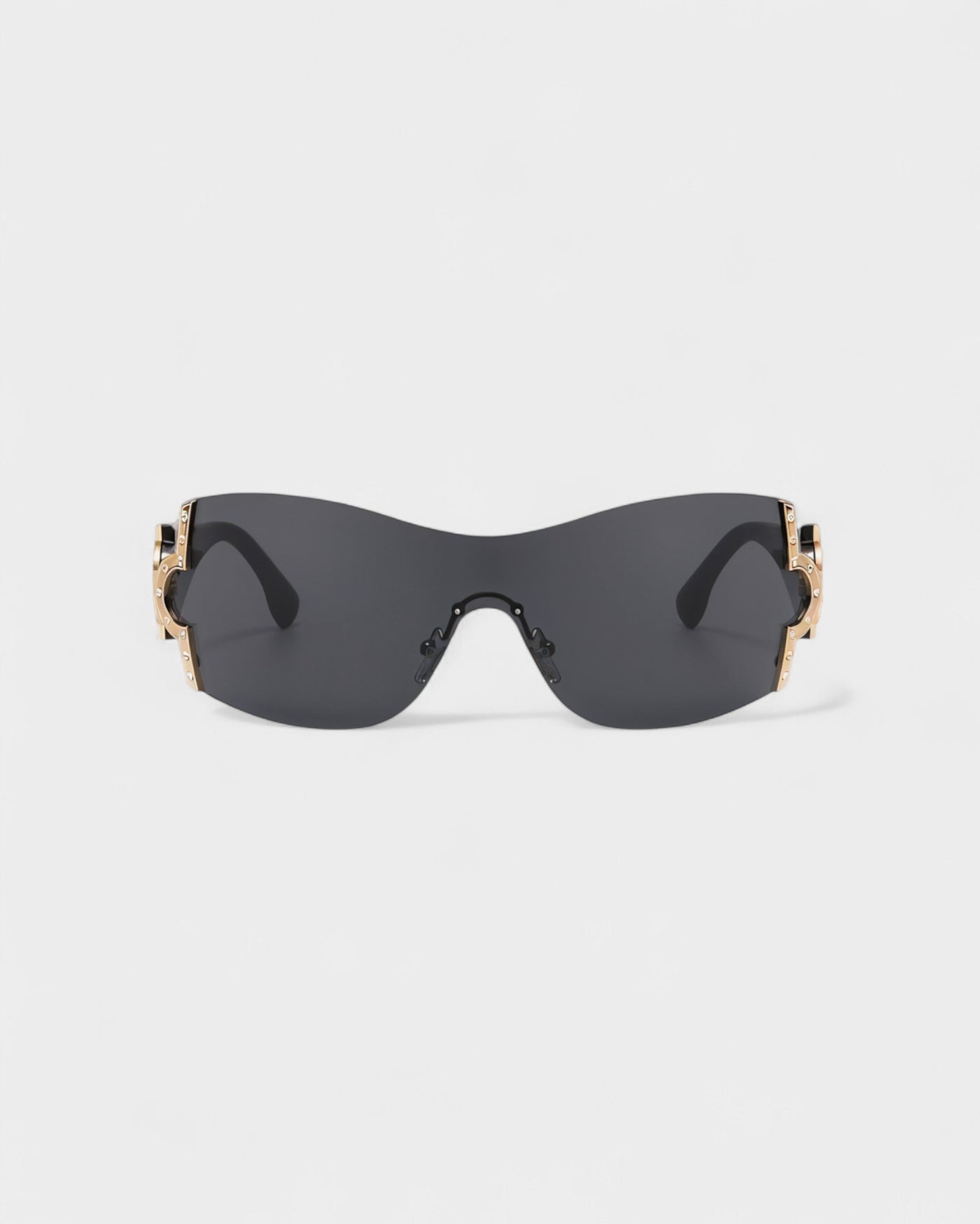 YORAYA Shield Rimless Oversized Sunglasses
