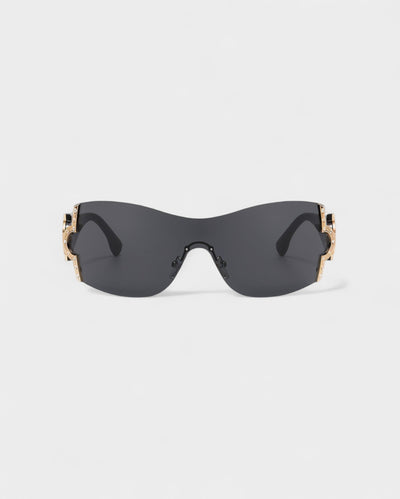 YORAYA Shield Rimless Oversized Sunglasses