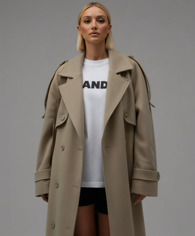 AIDA Oversized Drop-Shoulder Wool Coat