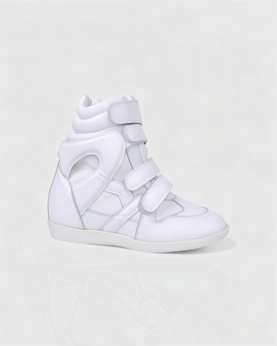 AZURA Suede High-Top Wedge Sneakers
