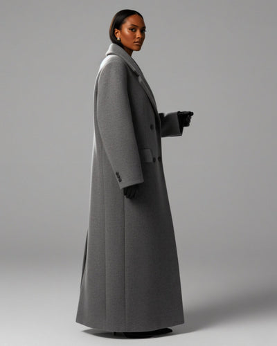 AMARY Oversized Longline Wool Coat