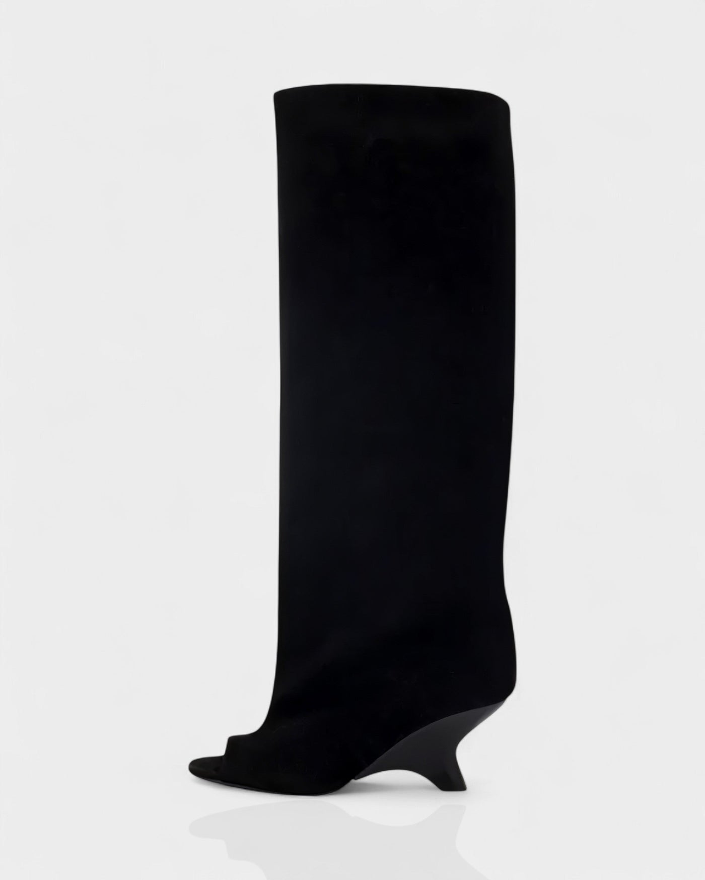 HELIRA Peep Toe Wedge Knee High Boots