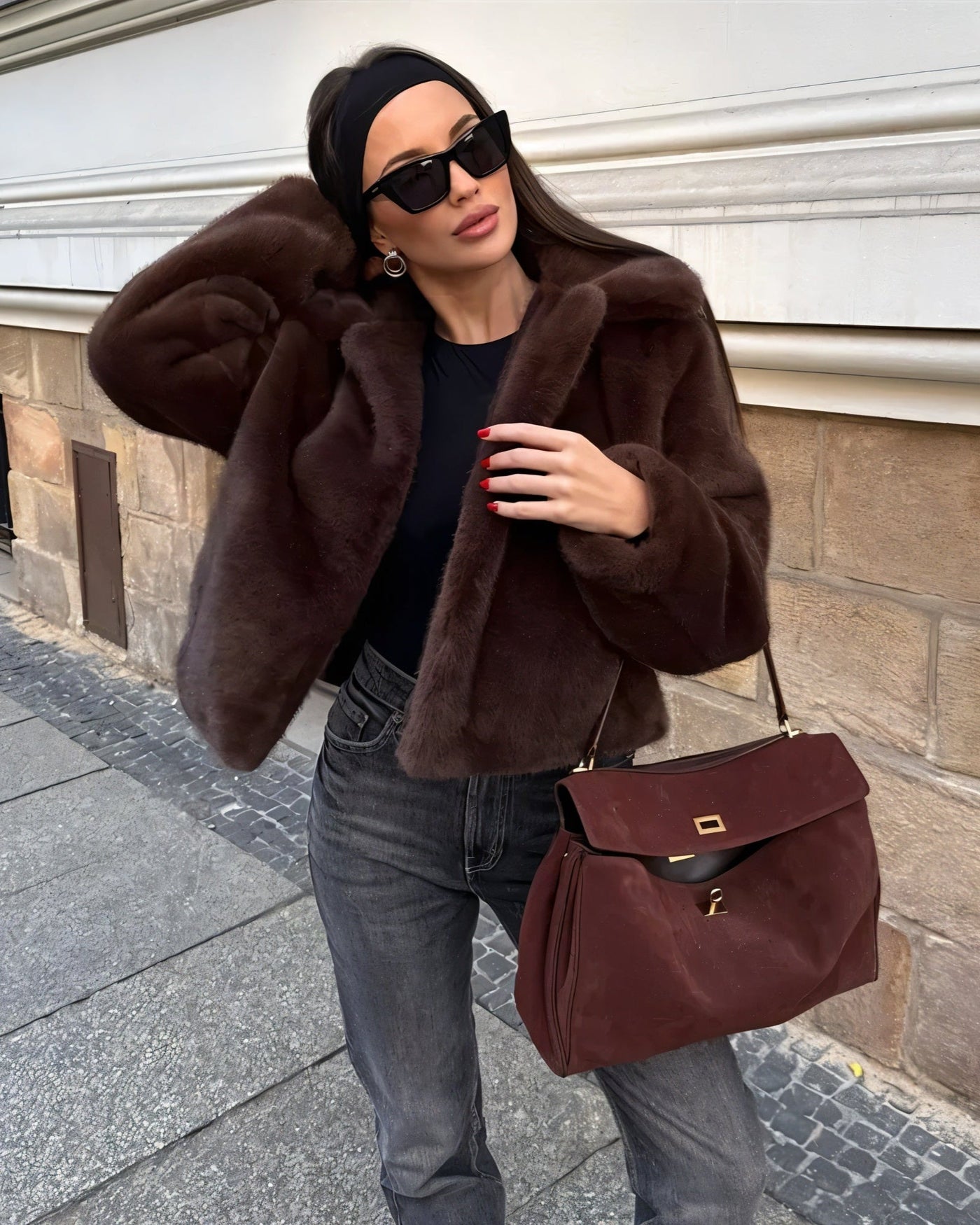SONYA Plush Faux Fur Jacket