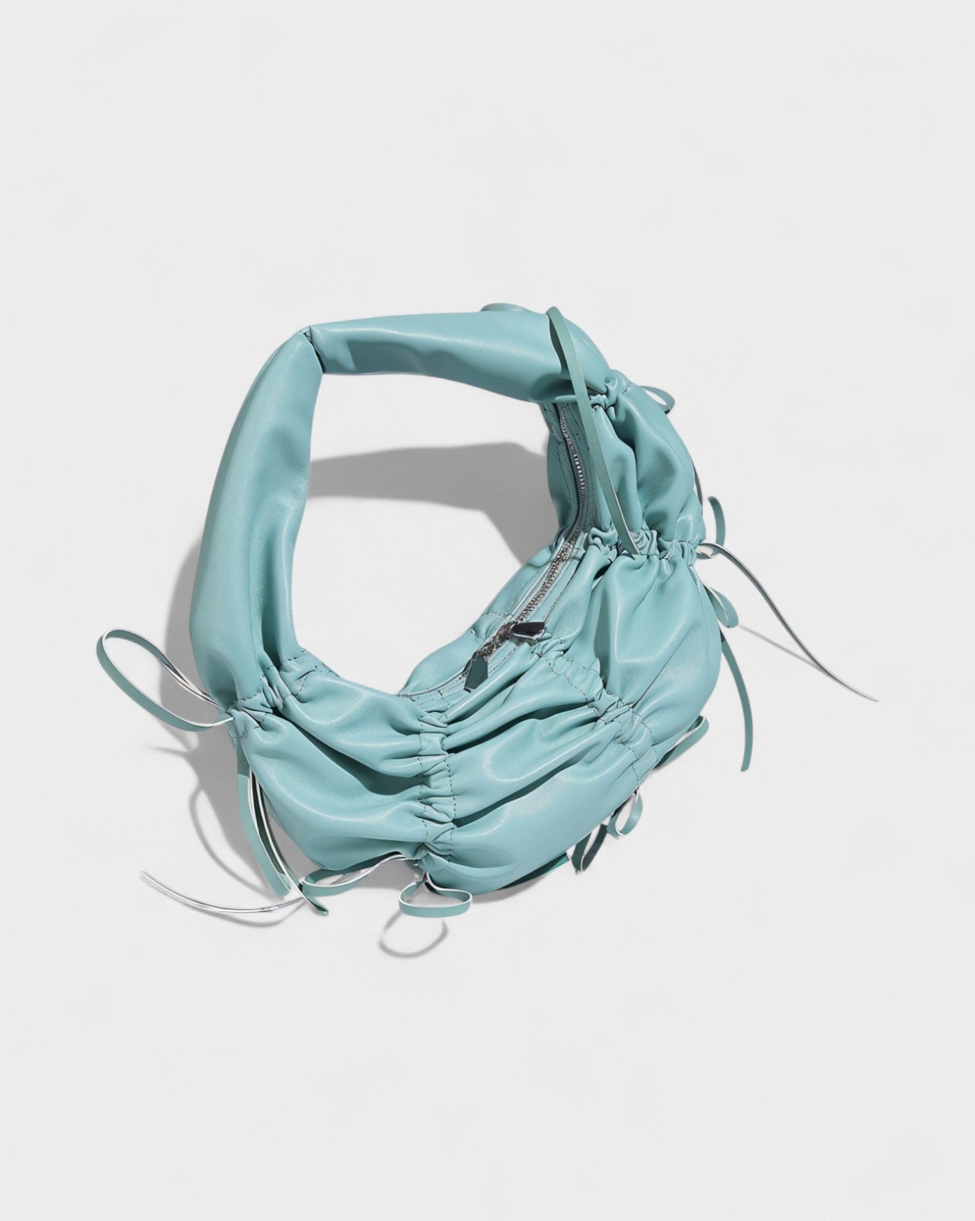 YONA Ruched Bow Shoulder Bag