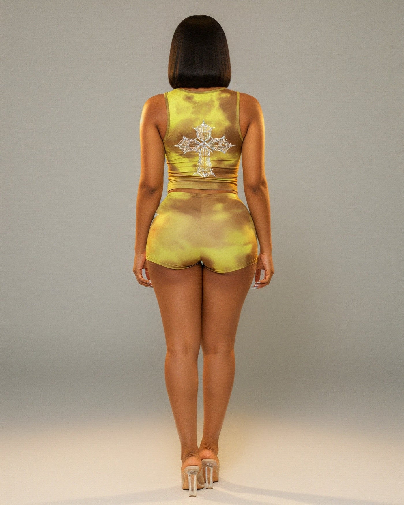 REYA Diamond Design Top and Shorts Set