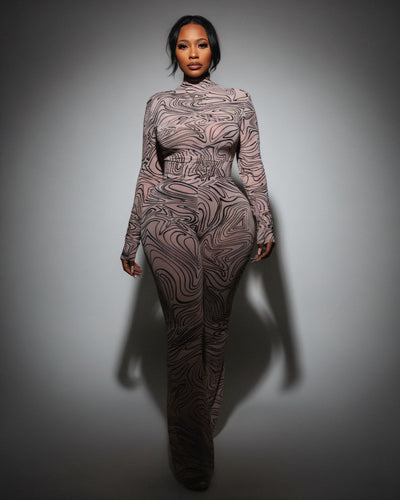 RILA Mesh Top & Flared Pants Set