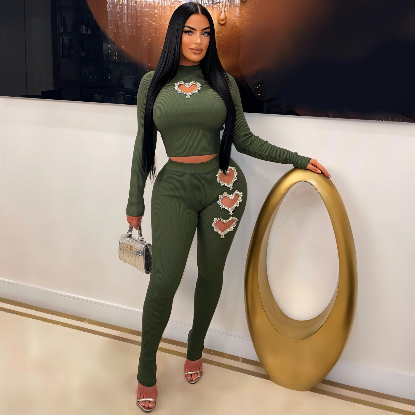 ESME Embelished Heart Cutout Set