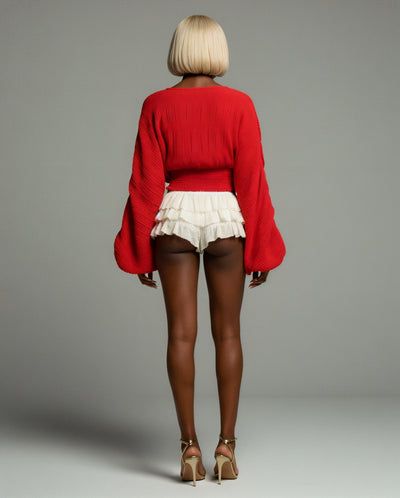 BERYL Long-Sleeve Chiffon Blouse