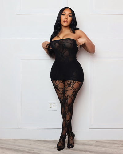 NATASHA Mini Dress & Tights Set