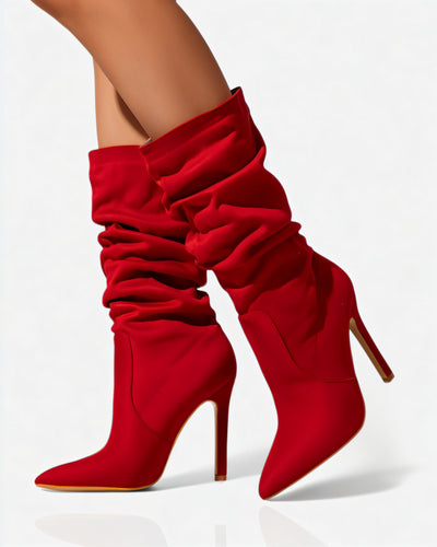 SANYA Slouchy Pointed-Toe Stiletto Boots