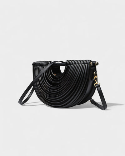 CANYA Textured Half-Moon Crossbody Clutch