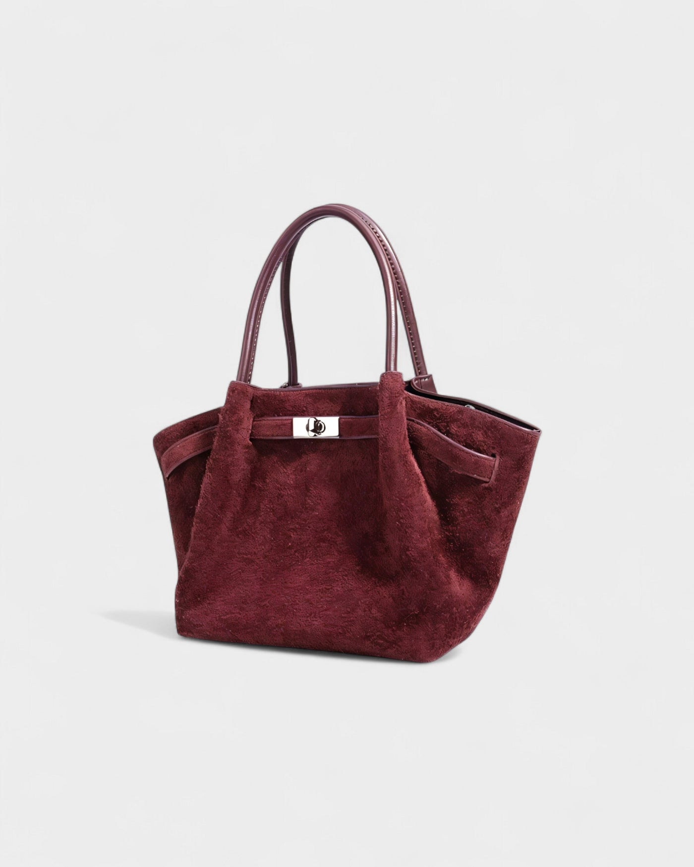 EVANNA Faux Suede Leather Shoulder Tote Bag