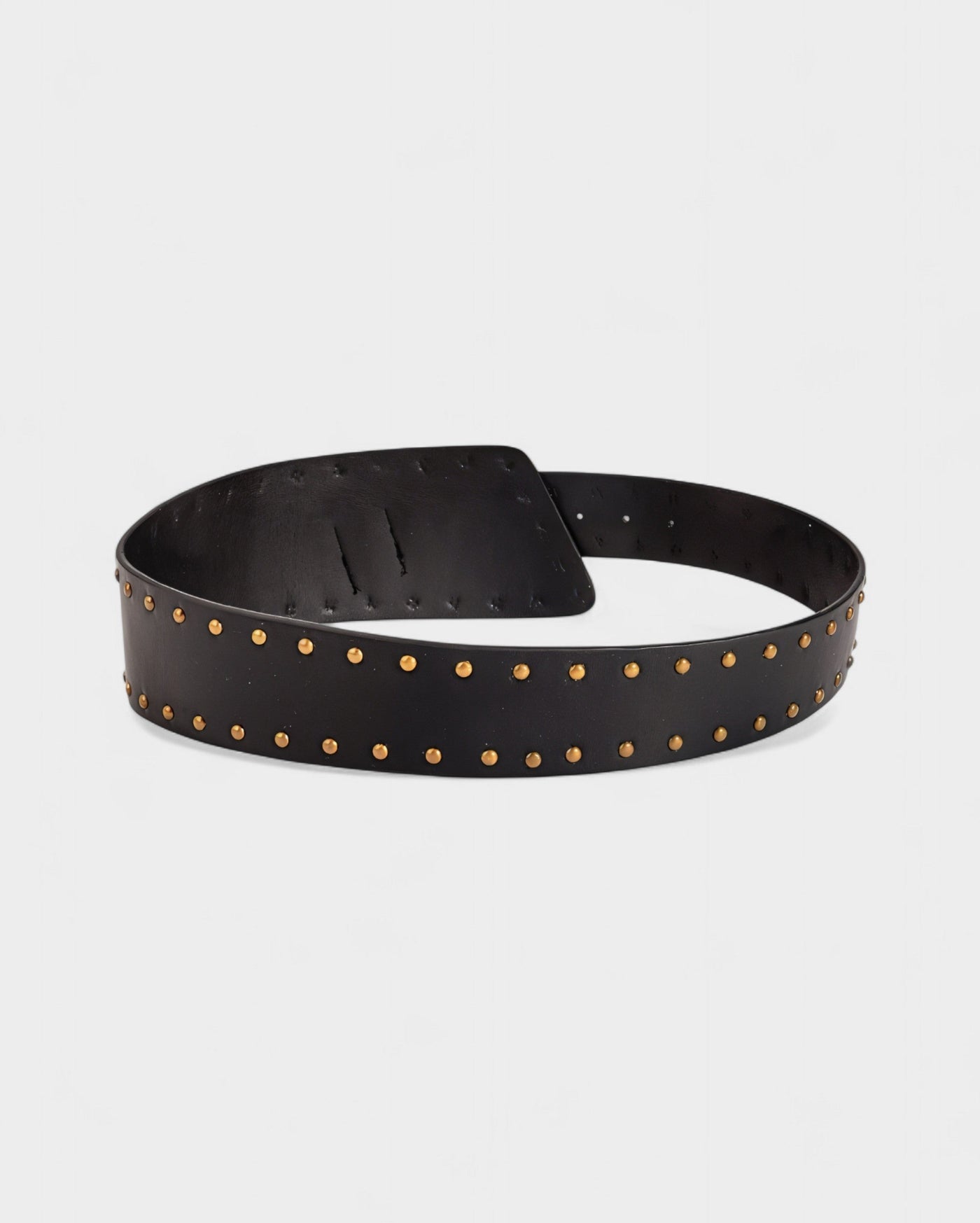 AYYZEL Faux Leather Wide Studded Belt