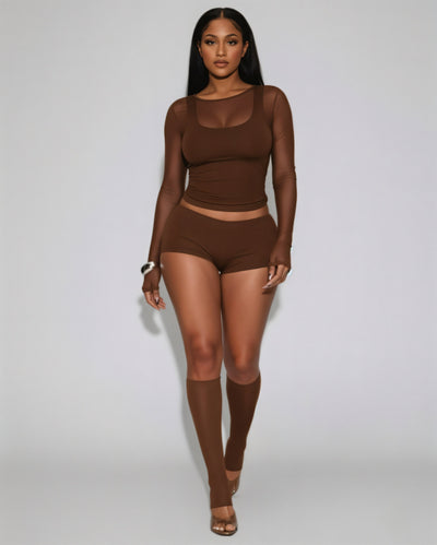 DEIA Mesh Detail Four-Piece Set
