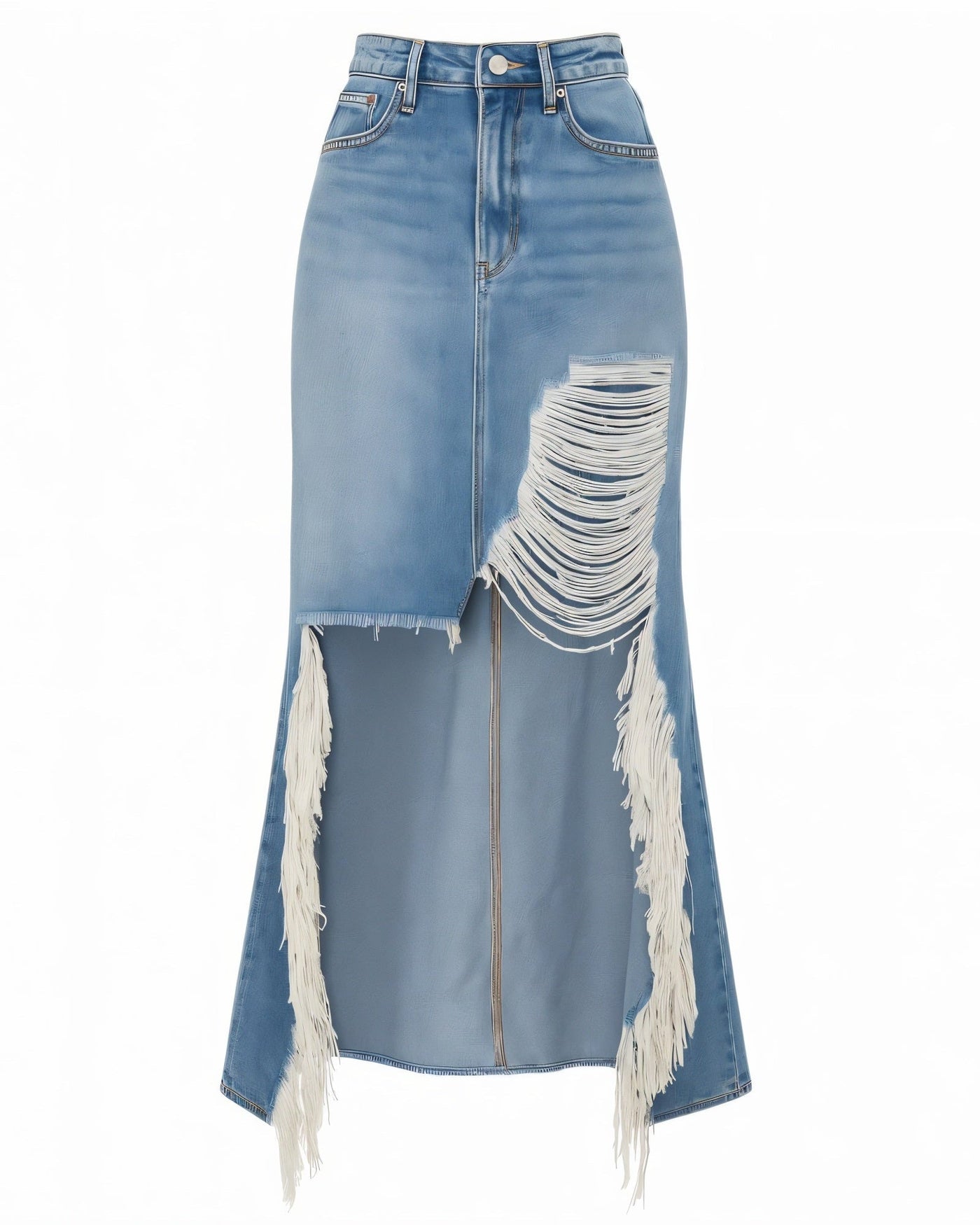 AINSLEY Fringe Split Denim