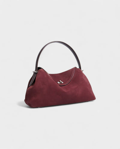 OLGA Structured Faux Suede Handle Bag