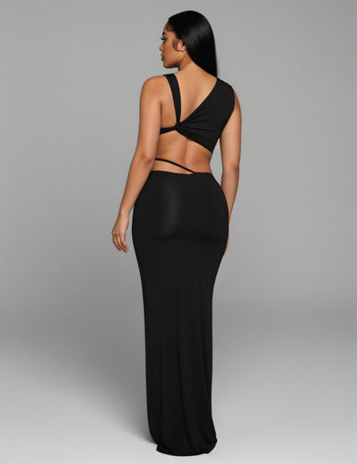 FRANCESCA Oblique Tube Top & Maxi Skirt Set