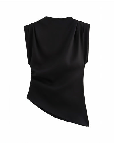 ALARMA Sculpted Asymmetric Draped Top