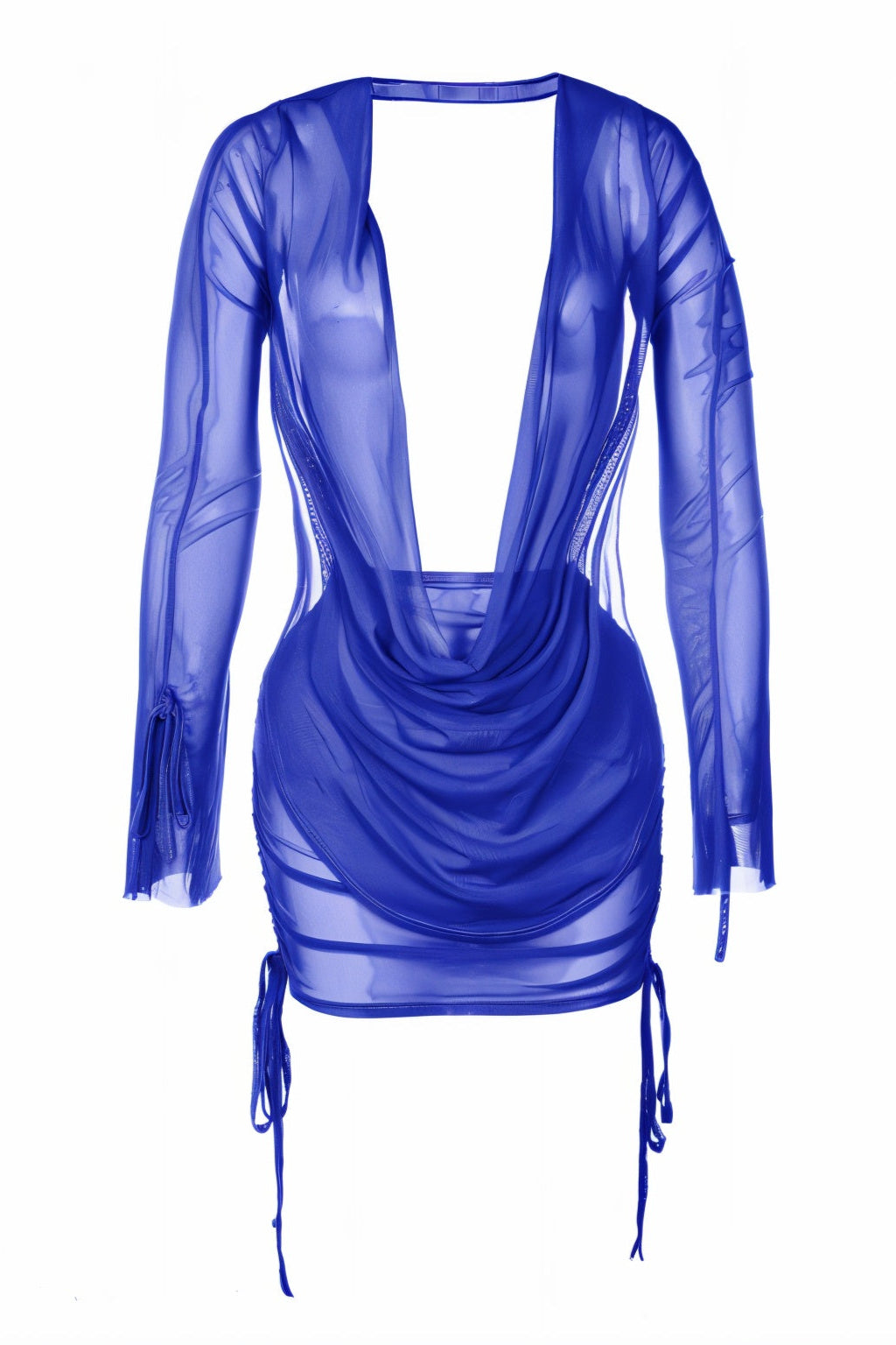 VALERIA Tie-up Mesh Gauze Pleated Skirt Set