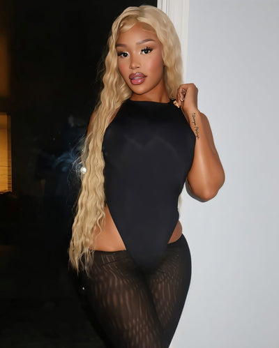 KIMBER Bodysuit & Mesh Leggings Set