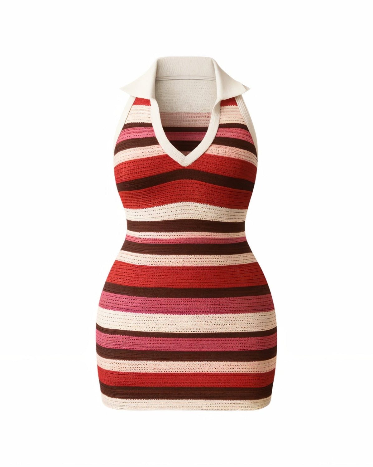 ROMANA Knit Crochet Halter Dress