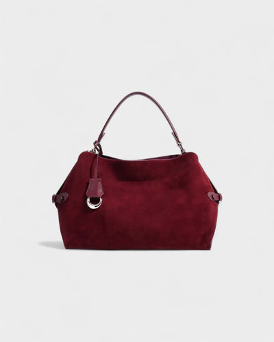 RIZANA Faux Suede Satchel Bag