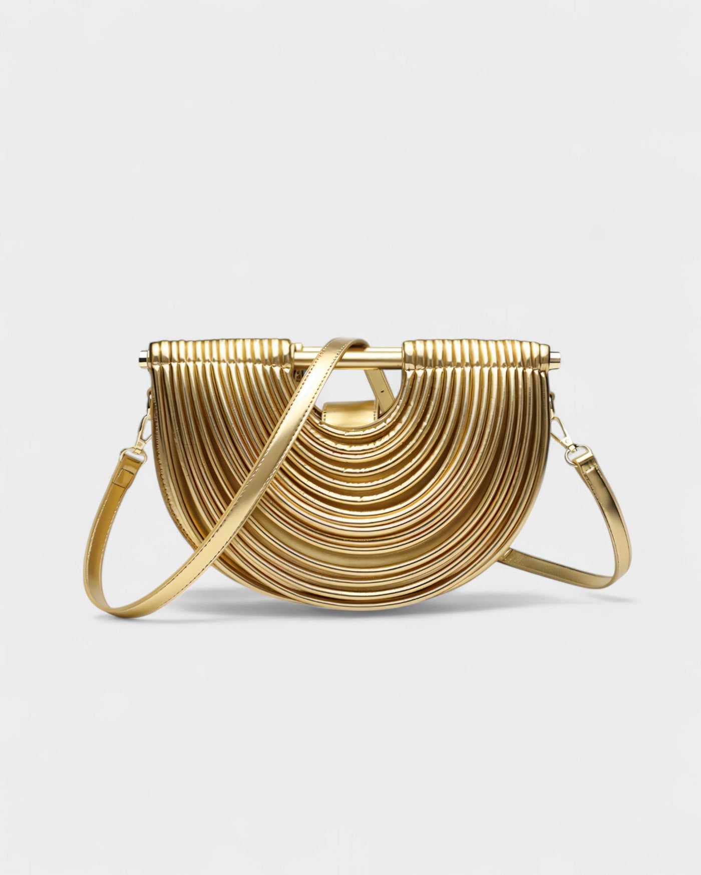 CANYA Textured Half-Moon Crossbody Clutch
