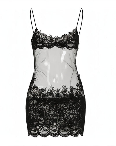 LAURA Mesh Lace Mini Dress