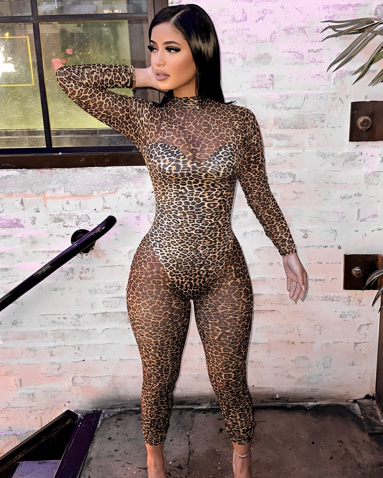 KIZZY Corset Style Leopard Jumpsuit