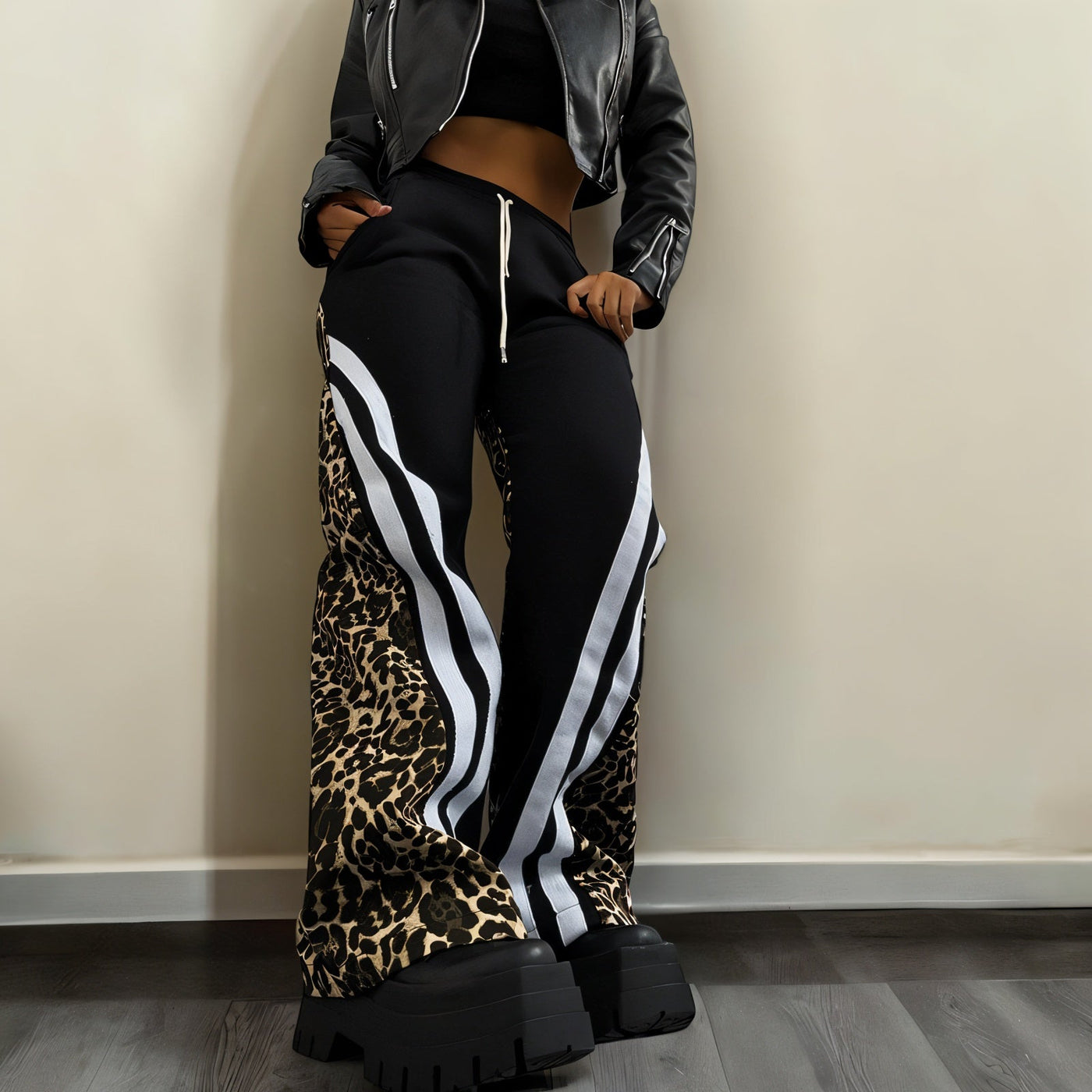 KIRA Leopard Track Pants